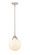 Nouveau 2 One Light Mini Pendant in Polished Nickel (405|288-1S-PN-G201-8)