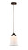 Nouveau 2 One Light Mini Pendant in Oil Rubbed Bronze (405|288-1S-OB-G181)