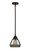 Nouveau 2 LED Mini Pendant in Oil Rubbed Bronze (405|288-1S-OB-G173-LED)