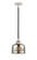Nouveau 2 LED Mini Pendant in Black Polished Nickel (405|288-1S-BPN-G78-LED)