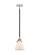 Nouveau 2 LED Mini Pendant in Black Polished Nickel (405|288-1S-BPN-G61-LED)