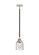 Nouveau 2 One Light Mini Pendant in Black Polished Nickel (405|288-1S-BPN-G54)
