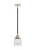 Nouveau 2 LED Mini Pendant in Black Polished Nickel (405|288-1S-BPN-G52-LED)