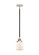 Nouveau 2 LED Mini Pendant in Black Polished Nickel (405|288-1S-BPN-G51-LED)