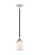 Nouveau 2 One Light Mini Pendant in Black Polished Nickel (405|288-1S-BPN-G51)