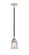 Nouveau 2 LED Mini Pendant in Black Polished Nickel (405|288-1S-BPN-G184S-LED)