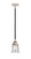Nouveau 2 One Light Mini Pendant in Black Polished Nickel (405|288-1S-BPN-G184S)