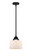 Nouveau 2 One Light Mini Pendant in Matte Black (405|288-1S-BK-G71)