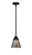 Nouveau 2 One Light Mini Pendant in Matte Black (405|288-1S-BK-G63)
