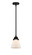 Nouveau 2 One Light Mini Pendant in Matte Black (405|288-1S-BK-G61)