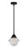 Nouveau 2 LED Mini Pendant in Matte Black (405|288-1S-BK-G534-LED)
