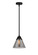Nouveau 2 One Light Mini Pendant in Matte Black (405|288-1S-BK-G43)