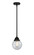 Nouveau 2 LED Mini Pendant in Matte Black (405|288-1S-BK-G204-6-LED)