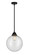 Nouveau 2 LED Mini Pendant in Matte Black (405|288-1S-BK-G204-12-LED)