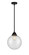 Nouveau 2 LED Mini Pendant in Matte Black (405|288-1S-BK-G204-10-LED)