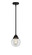 Nouveau 2 One Light Mini Pendant in Matte Black (405|288-1S-BK-G202-6)