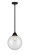 Nouveau 2 One Light Mini Pendant in Matte Black (405|288-1S-BK-G202-10)