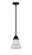 Nouveau 2 One Light Mini Pendant in Matte Black (405|288-1S-BK-G192)