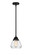 Nouveau 2 One Light Mini Pendant in Matte Black (405|288-1S-BK-G172)