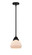 Nouveau 2 LED Mini Pendant in Matte Black (405|288-1S-BK-G171-LED)
