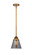 Nouveau 2 LED Mini Pendant in Brushed Brass (405|288-1S-BB-G63-LED)