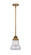 Nouveau 2 LED Mini Pendant in Brushed Brass (405|288-1S-BB-G192-LED)