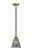 Nouveau 2 LED Mini Pendant in Black Antique Brass (405|288-1S-BAB-G63-LED)