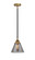 Nouveau 2 One Light Mini Pendant in Black Antique Brass (405|288-1S-BAB-G43)