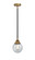 Nouveau 2 LED Mini Pendant in Black Antique Brass (405|288-1S-BAB-G204-6-LED)