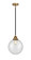 Nouveau 2 LED Mini Pendant in Black Antique Brass (405|288-1S-BAB-G204-10-LED)