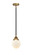 Nouveau 2 One Light Mini Pendant in Black Antique Brass (405|288-1S-BAB-G201-6)
