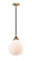Nouveau 2 One Light Mini Pendant in Black Antique Brass (405|288-1S-BAB-G201-10)