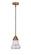 Nouveau 2 LED Mini Pendant in Antique Copper (405|288-1S-AC-G192-LED)
