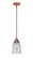 Nouveau 2 LED Mini Pendant in Antique Copper (405|288-1S-AC-G184-LED)