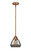 Nouveau 2 LED Mini Pendant in Antique Copper (405|288-1S-AC-G173-LED)