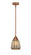 Nouveau 2 LED Mini Pendant in Antique Copper (405|288-1S-AC-G146-LED)