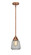 Nouveau 2 LED Mini Pendant in Antique Copper (405|288-1S-AC-G142-LED)