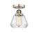 Nouveau 2 One Light Semi-Flush Mount in Brushed Satin Nickel (405|288-1C-SN-G172)