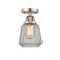 Nouveau 2 One Light Semi-Flush Mount in Brushed Satin Nickel (405|288-1C-SN-G142)