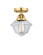 Nouveau 2 LED Semi-Flush Mount in Satin Gold (405|288-1C-SG-G532-LED)