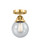 Nouveau 2 One Light Semi-Flush Mount in Satin Gold (405|288-1C-SG-G204-6)