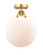 Nouveau 2 LED Semi-Flush Mount in Satin Gold (405|288-1C-SG-G201-10-LED)