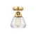 Nouveau 2 LED Semi-Flush Mount in Satin Gold (405|288-1C-SG-G172-LED)