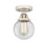 Nouveau 2 One Light Semi-Flush Mount in Polished Nickel (405|288-1C-PN-G202-6)