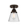 Nouveau 2 One Light Semi-Flush Mount in Oil Rubbed Bronze (405|288-1C-OB-G64)