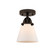 Nouveau 2 LED Semi-Flush Mount in Oil Rubbed Bronze (405|288-1C-OB-G61-LED)