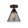 Nouveau 2 LED Semi-Flush Mount in Oil Rubbed Bronze (405|288-1C-OB-G43-LED)