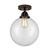 Nouveau 2 One Light Semi-Flush Mount in Oil Rubbed Bronze (405|288-1C-OB-G202-10)