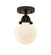 Nouveau 2 LED Semi-Flush Mount in Oil Rubbed Bronze (405|288-1C-OB-G201-6-LED)
