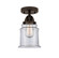 Nouveau 2 One Light Semi-Flush Mount in Oil Rubbed Bronze (405|288-1C-OB-G182)